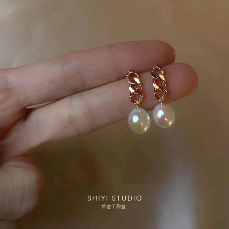 原创设计天然强光淡水巴洛克珍珠