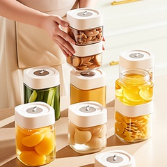 日本玻璃密封罐食品级高硼硅玻璃瓶泡菜坛子咸菜储存罐家用储物罐