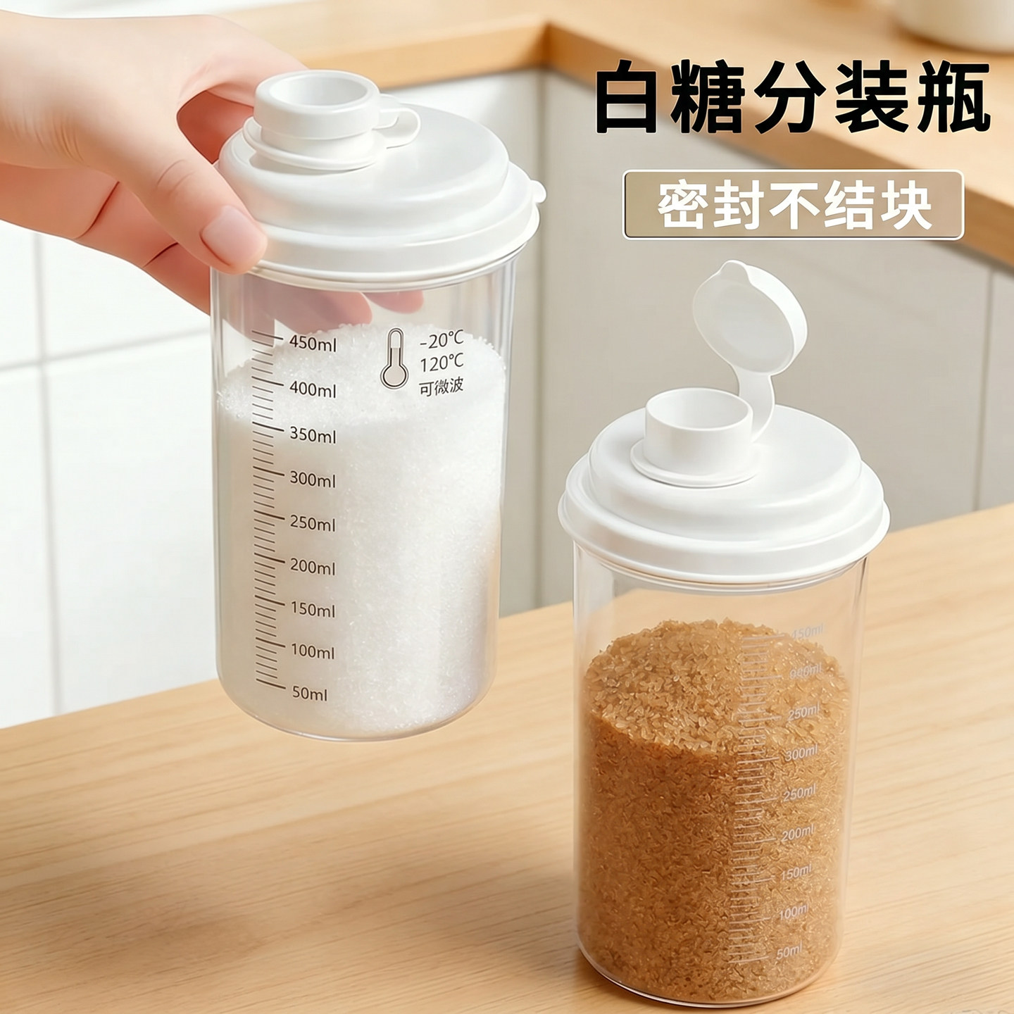 白糖专用储存罐食品级密封防潮收纳罐家用厨房装淀粉类收纳分装瓶