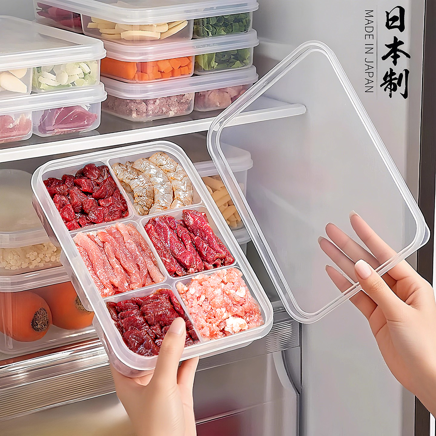 冰箱肉类冷冻分装盒食品级保鲜盒