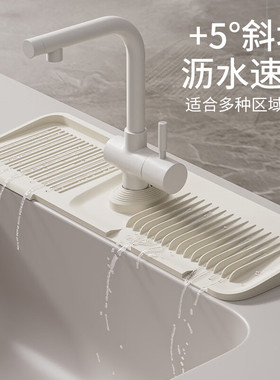 水龙头沥水垫防溅水硅胶垫水槽积水垫家用防滑台面垫肥皂杯子垫