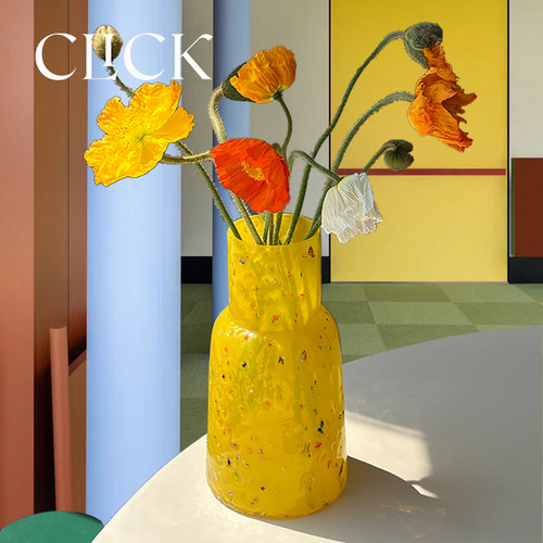 click彩色糖豆玻璃花瓶装饰摆件