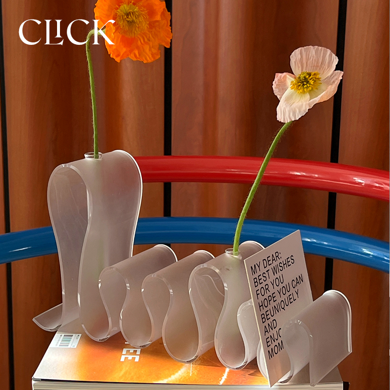 Click原创亚克力装饰插花器摆件