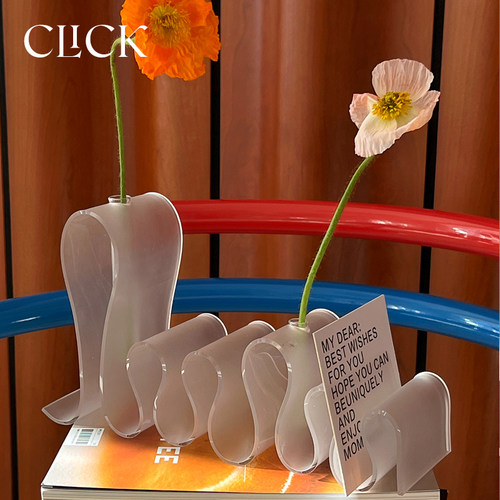 Click原创亚克力装饰插花器摆件