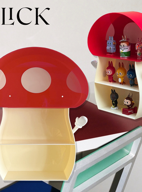 click蘑菇抱抱桌面墙面置物收纳架盲盒展示架亚克力卡通可爱创意