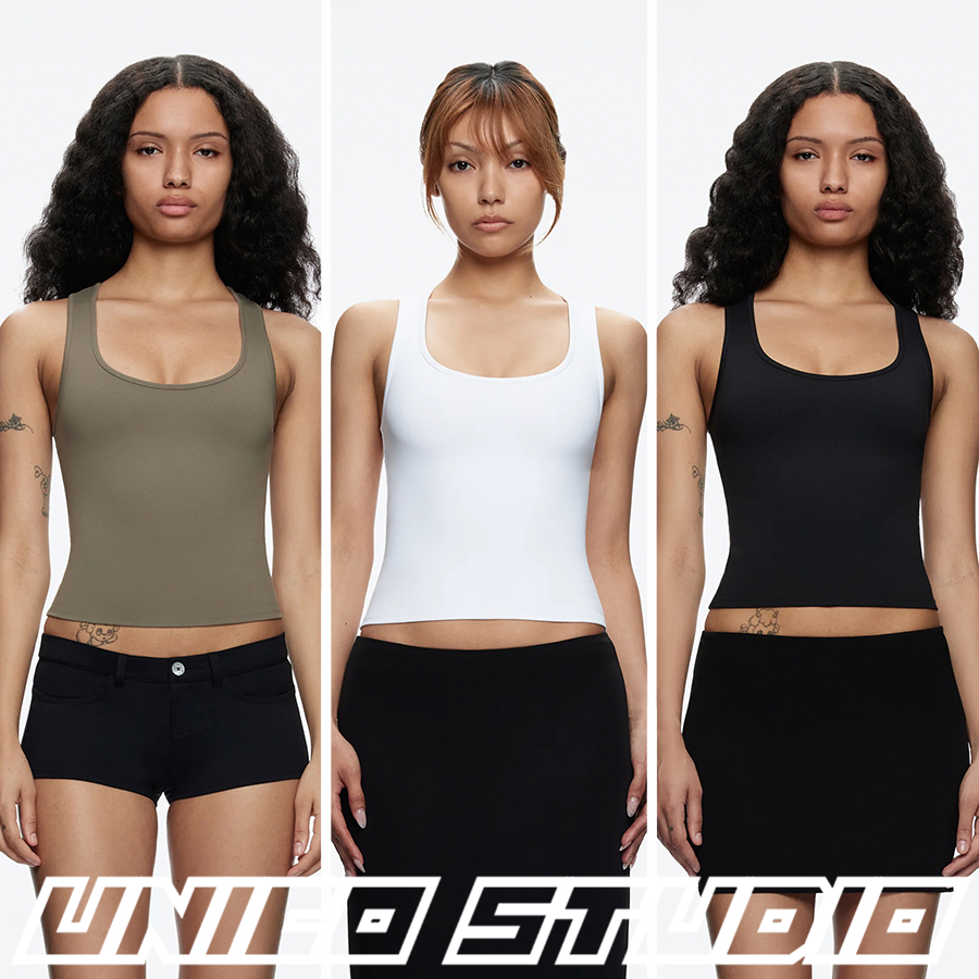 Tankair大U领裸感紧身无袖背心