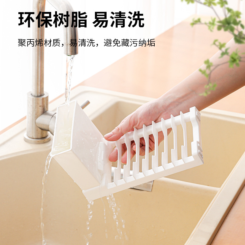 厨房碗筷收纳架可折叠悬挂沥水碗