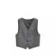 短款 新款 无袖 时髦保暖马夹内搭斜纹欧美风修身 tr灰色马甲背心 女装