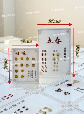 可开发票中药树脂包埋标本定制中医养生画中药墙养生汤展示摆挂件