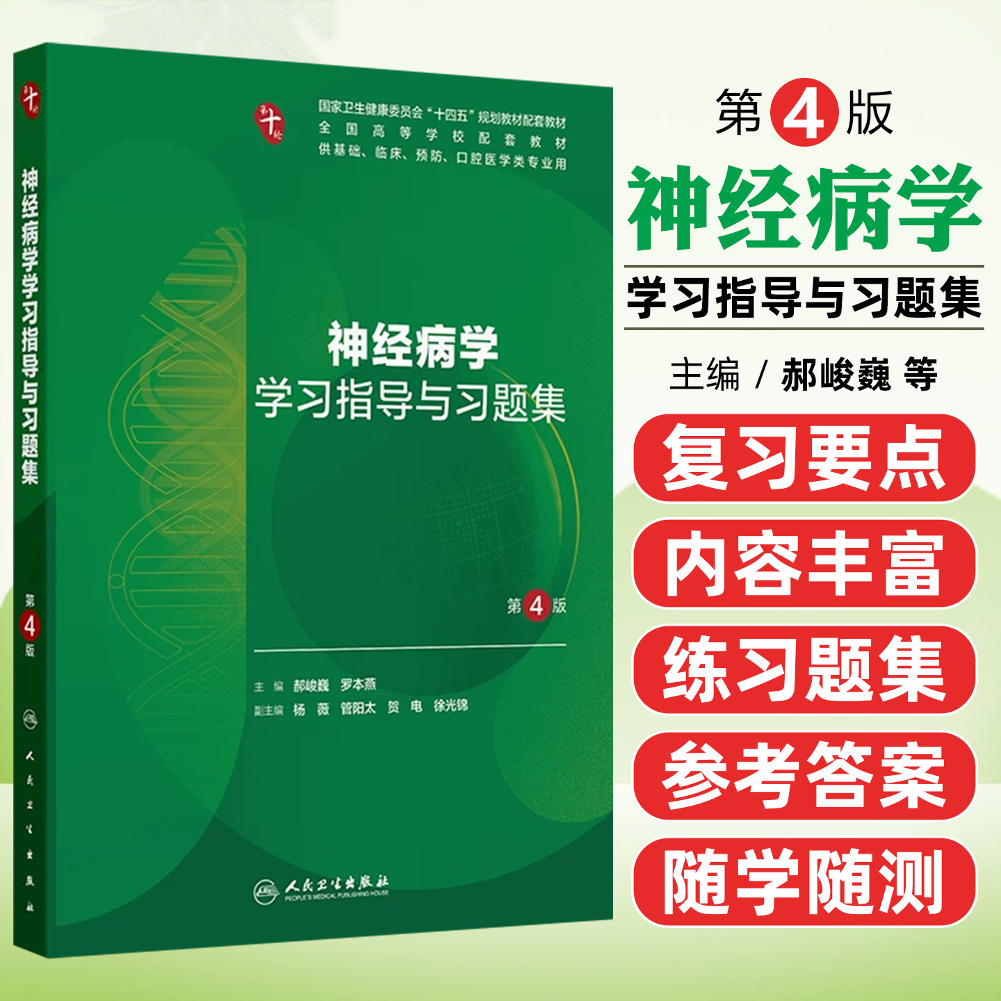 神经病学学习指导与习题集第4版 第十轮神经病学配套习题集内科外科妇产科学生物化学系统解剖学生物化学生理病理学人民卫生出版社
