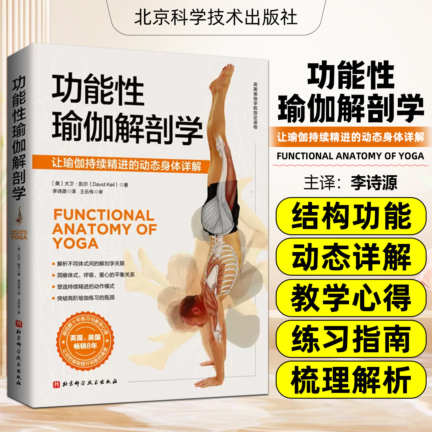 正版 功能性瑜伽解剖学 美大卫·凯尔 著 北京科学技术出版社9787571406172