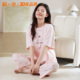 卡通印花可外穿家居服套装 七分裤 睡衣女夏2026薄款 新一步纯棉短袖