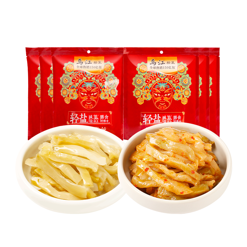 乌江到手30袋轻盐清淡微辣鲜脆爆炒外婆菜涪陵乌江榨菜丝30g