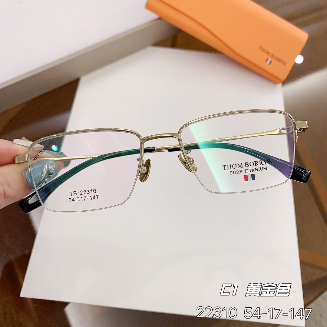 【新品】古登堡半框斯文超轻纯钛眼镜架可配度数近视防蓝光眼镜男