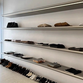 陈列架直播间展示架鞋 子置物货架不锈钢墙上多层鞋 架 店包包鞋 服装