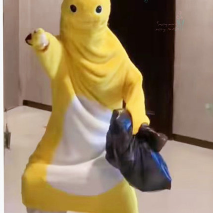 奶龙睡袍卡通连体睡衣女春秋冬款可爱连帽大码家居服套装cos衣服