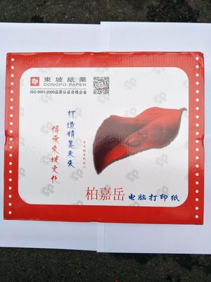 东坡 柏嘉岳电脑打印纸 两层两等分 241-2彩1/2