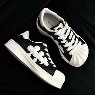 SHOOT BRAND异变系列 复古贝壳头板鞋男女 厚底增高/可设置单人单