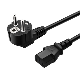 VDE欧标认证欧规电脑电源线3芯1平方主机三孔品字尾插头线16A纯铜