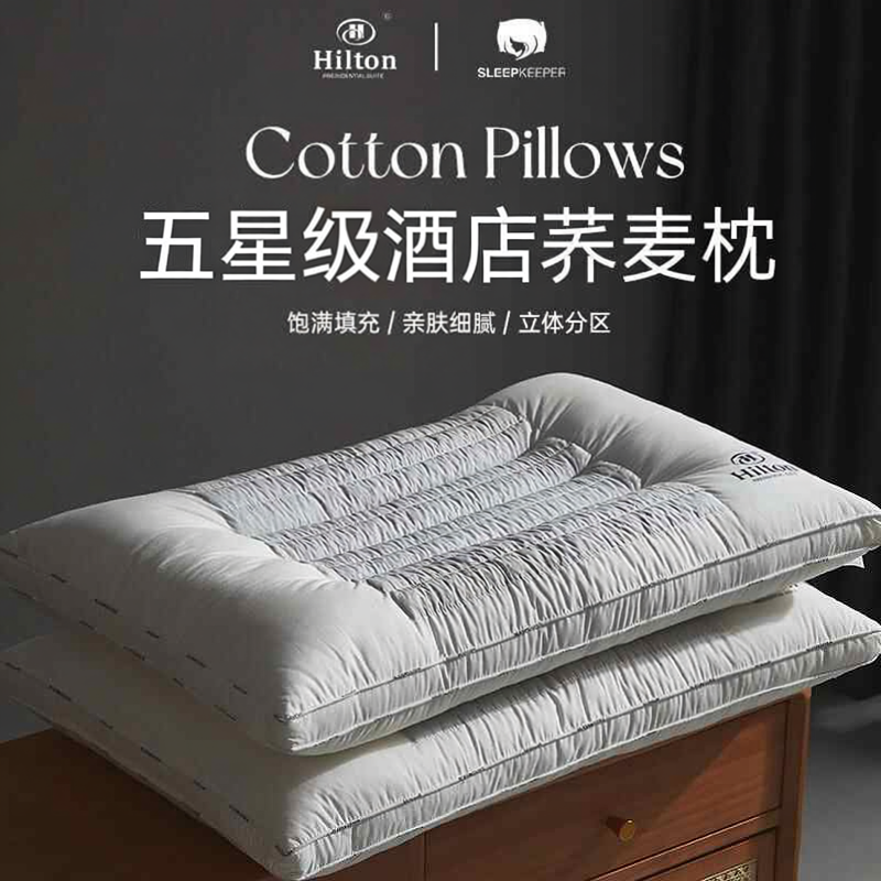 五星级酒店专用决明子荞麦皮枕头护颈椎助睡眠男枕芯成人一对睡觉