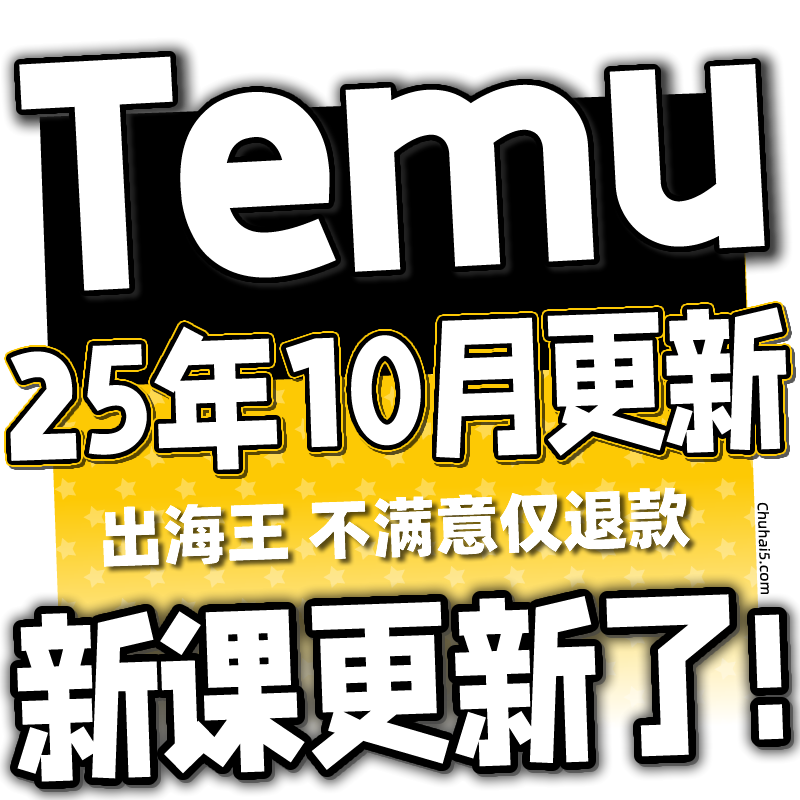 2025Temu教程 Temu新手选品运营广告 跨境海外拼多多全半托管课程