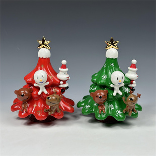出口陶瓷 意大利i艾烈ll玩偶圣诞树摆件装饰