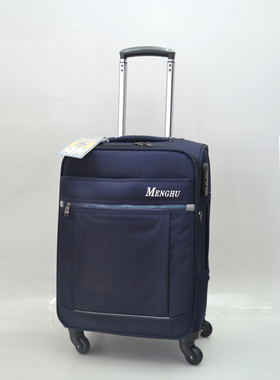 蓝色拉杆箱超大容量20寸旅行箱软牛津帆布男学生行李箱22寸托运包