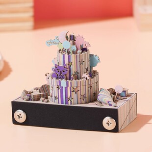 生日缤纷3d立体便签适合送人创意生日蛋糕模型摆件解压趣味小送男女生同学中国风学习用品班会伴手礼生日礼物