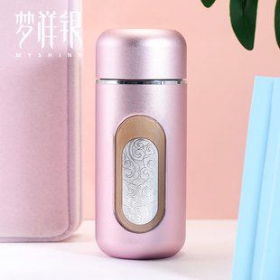 梦祥盛世系列足银内胆水杯祥云中国风雪花银泡茶保温杯子商务办公