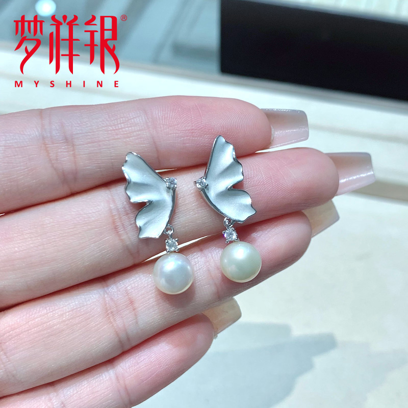 梦祥银小确幸蝴蝶耳钉