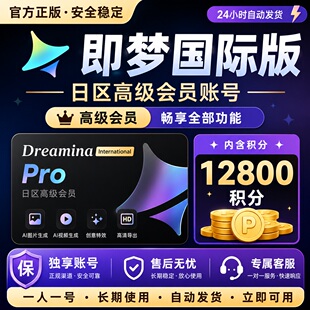 即梦国际版日区高级会员账号12800积分接入服务