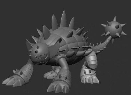 数码宝贝大王猛鬼兽3d打印白膜digimon潮玩GK手办