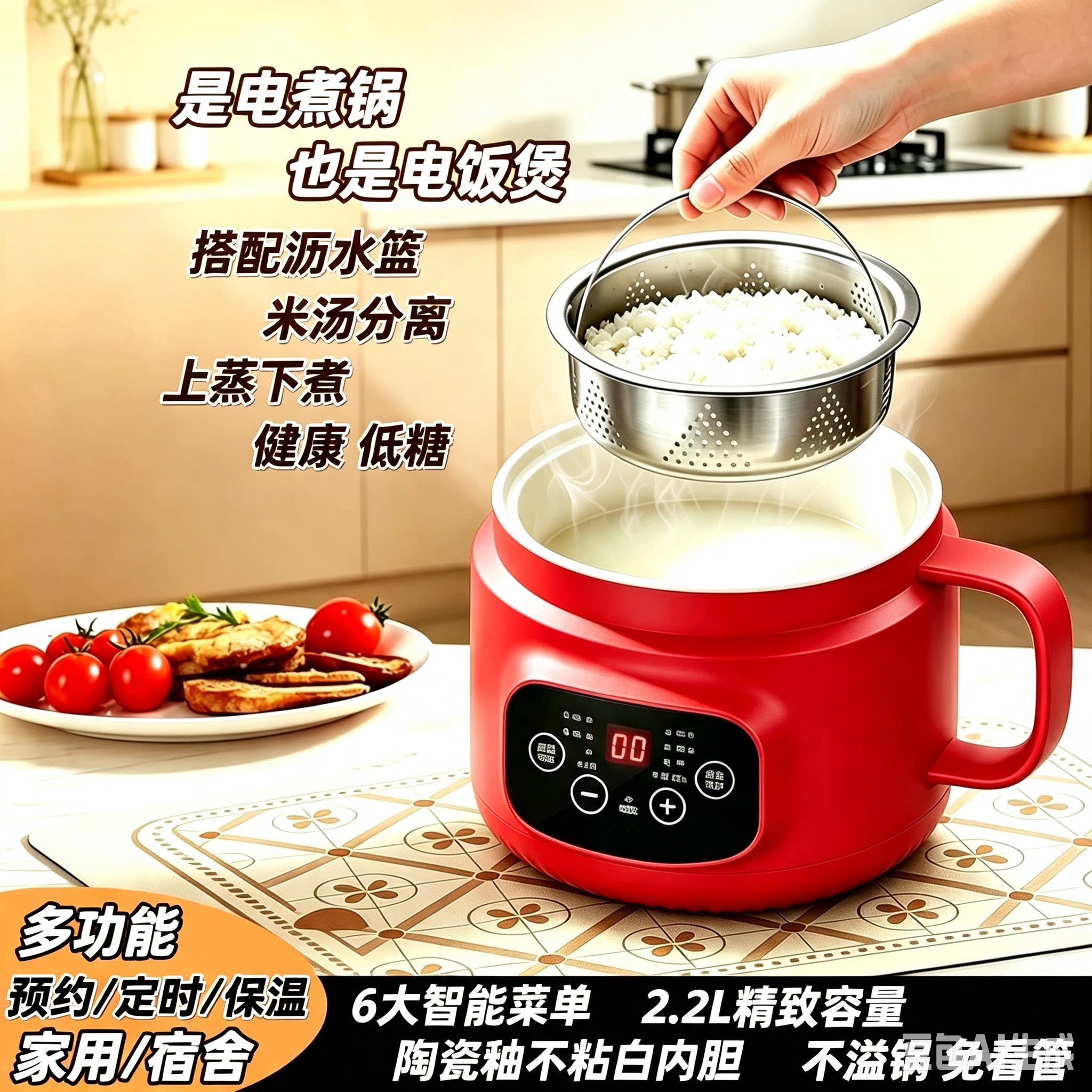 智能电煮锅辅食低糖电饭煲