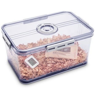 茄龙乐扣雪茄盒密封养护雪茄保湿盒内置雪茄湿度计雪松木片木层架