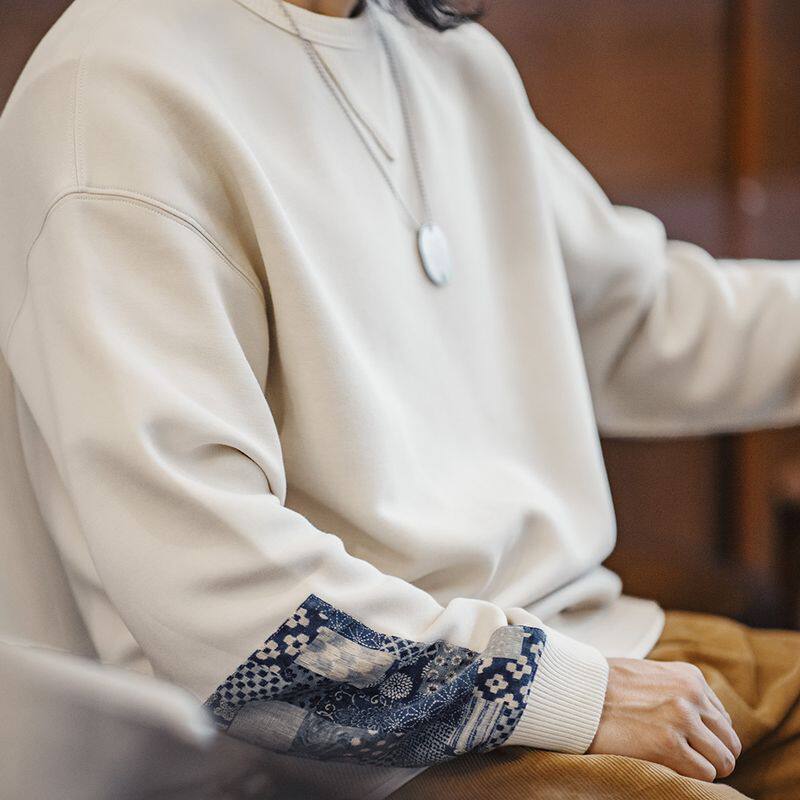马登工装boro风百家布拼接卫衣男