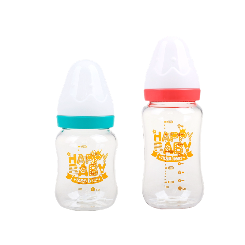 咪呢小熊宽口径玻璃奶瓶宝宝奶瓶160/240ml高硼硅耐高温