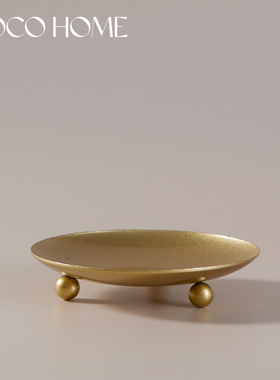 香薰蜡烛托盘金属烛台蜡烛垫复古桌面装饰首饰收纳盘卧室家居摆件
