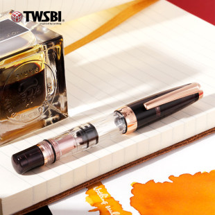 TWSBI三文堂钻石580mini透黑玫瑰金钢笔男士练字办公商务礼品收藏