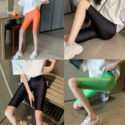 Mùa hè 2019 mới quần short năm điểm là quần cạp cao mỏng bên ngoài mặc quần legging bó sát thể thao quần yoga nữ - Quần short