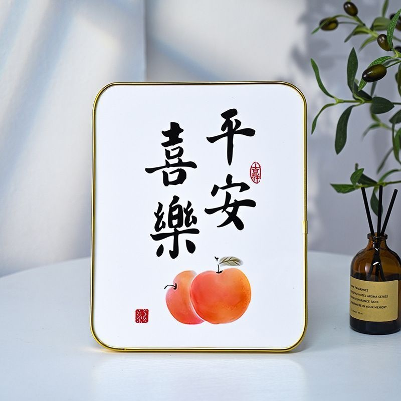 平安喜乐新中式床头柜上电视柜入户鞋柜励志画框创意摆台寓意好