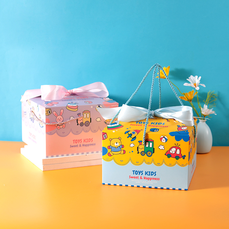 儿童生日礼物盒周岁百天伴手礼品盒宝宝满月礼盒空盒子喜蛋喜糖-封面