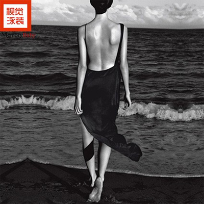 时尚性感全裸背女神范沙滩连衣裙