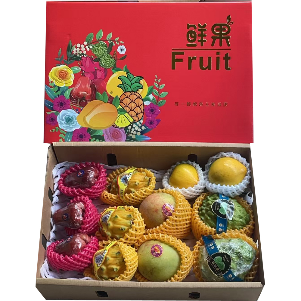 海南三亚水果拼箱 释迦 芒果百香果 燕窝果礼盒团购送礼长辈 顺丰