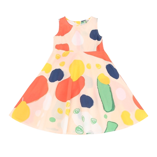 女童纯棉连衣裙夏装2025新款儿童洋气背心裙子夏季女孩网红公主裙