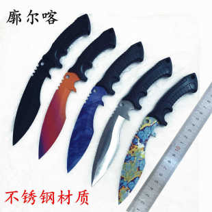 CSGO刀廓尔喀猎杀者鲍伊M9游戏道具模型刀狗腿高硬度不锈钢不开刃