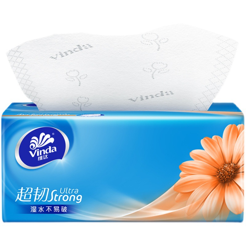 维达超韧抽纸木火韧劲家用纸巾不易破 母婴适用 湿水可用强力吸水