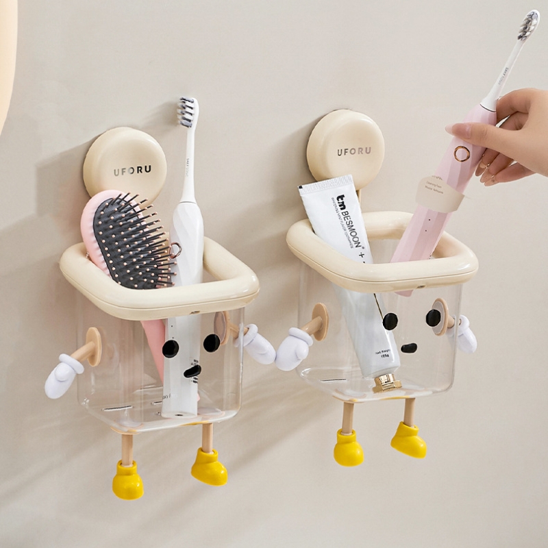 吸盘洗脸巾收纳盒免打孔