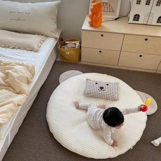 INS婴幼儿圆形爬行垫游戏垫可拆洗地垫韩国刺绣大号宝宝帐篷地毯
