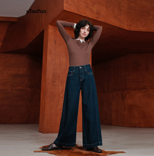 UTAOTUO又逃脱美式松弛感牛仔裤