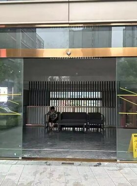 自动感应玻璃门平开门